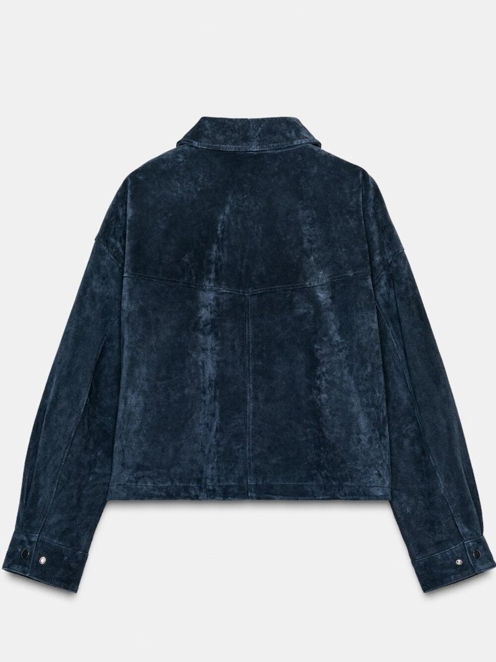 ZARA 100% LEATHER BOMBER JACKET - Picture 6 of 16